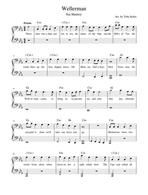 Wellerman, Tik-tok Sea Chantey with Chords