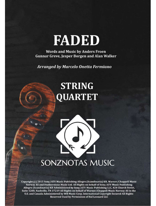 Faded (Arr. Marcelo Onetta Fermiano) - Alan Walker (String Quartet)