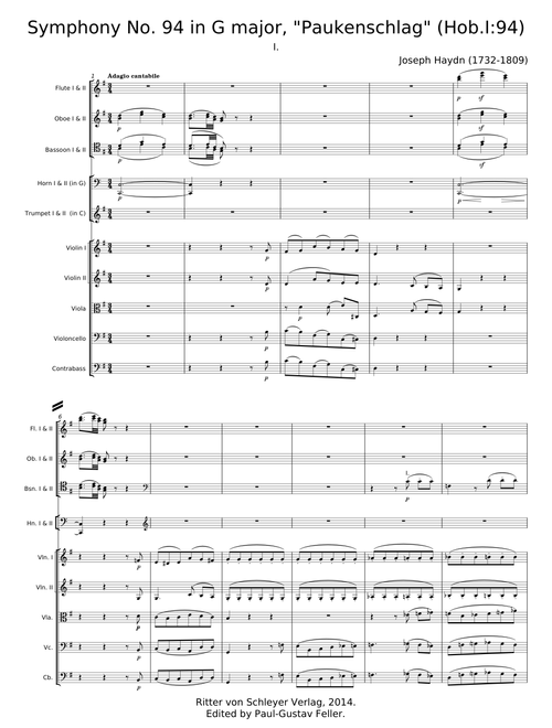 Symphony No.94 in G major, Hob.I:94 - Joseph Haydn