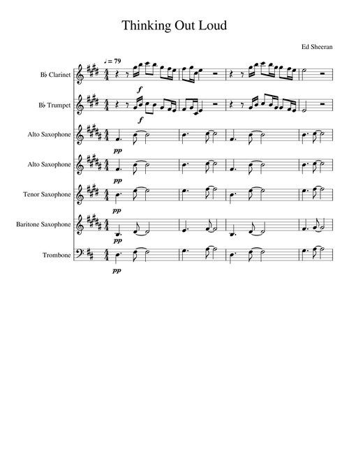 Thinking Out Loud - Ed Sheeran (Arranged by Bhard 628)