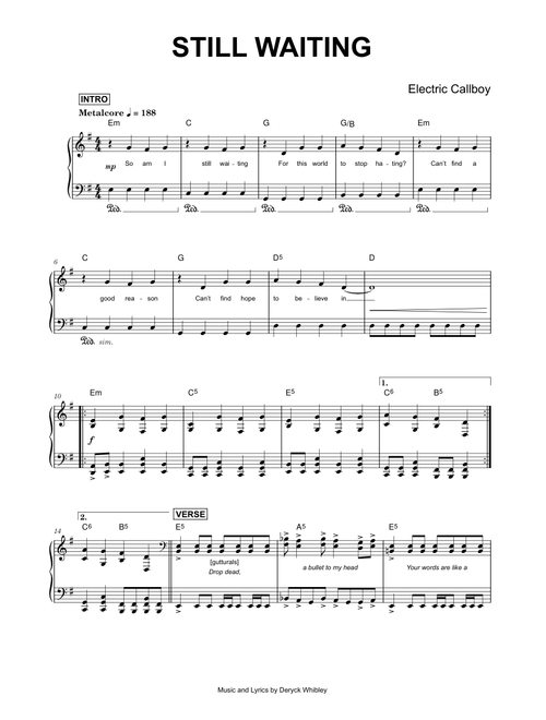 Still Waiting - Electric Callboy (Piano)