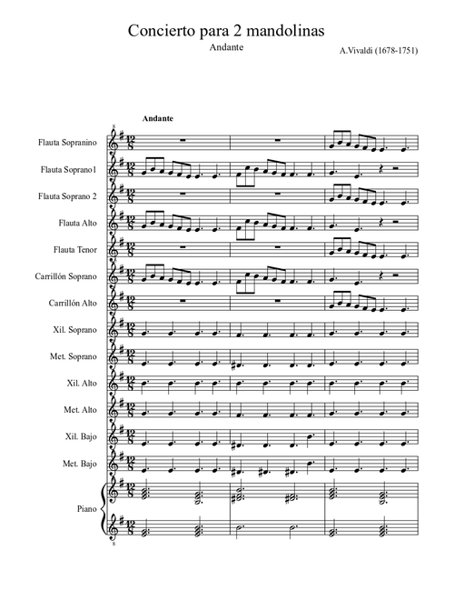 Concierto para dos Mandolinas