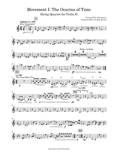 Symphony of the Goddesses – Chad Seiter (Movement I: Ocarina of Time SQ for Violin II)