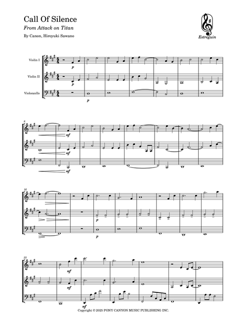 Call Of Silence (Arr. Estreguin) - Hiroyuki Sawano (String Ensemble)
