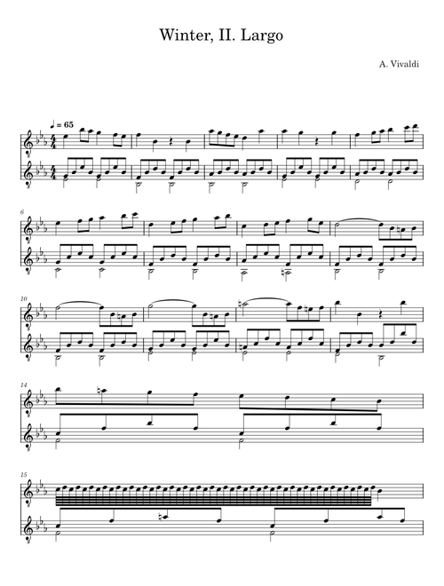 The four seasons: Winter (ALLEGRO) - A Vivaldi