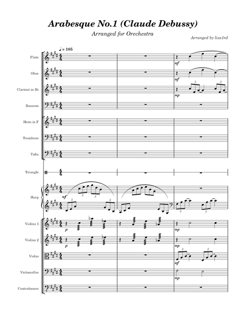 Arabesque No. 1 – Claude Debussy