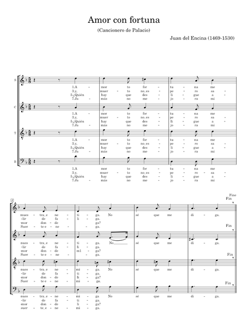 Amor con fortuna - Juan del Encina