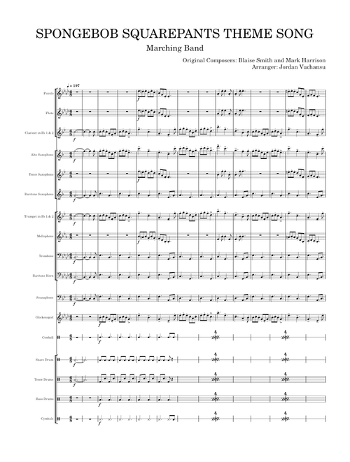 Spongebob Squarepants Theme Song - Marching Band