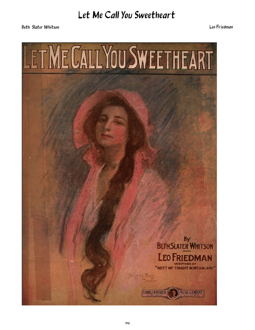 Let Me Call You Sweetheart