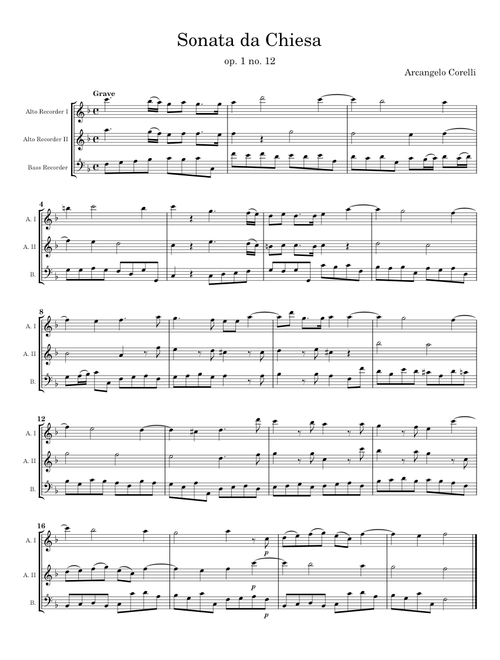 Sonata Da Chiesa op. 3, No. 7 - Arcangelo Corelli