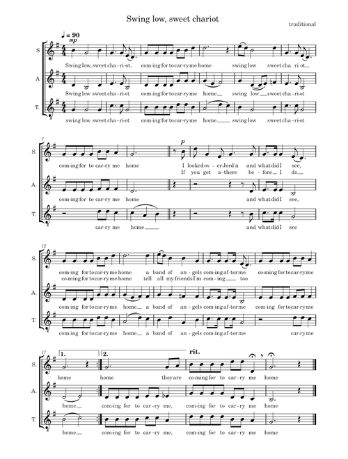 Swing Low, Sweet Chariot – Traditional Spiritual