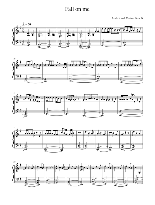 Fall on me - Andrea and Matteo Bocelli