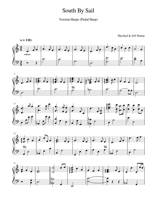 South By Sail – Jeff Danna & Mychael Danna - Pedal Harp