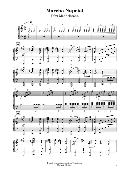 Marcha Nupcial – Felix Mendelssohn