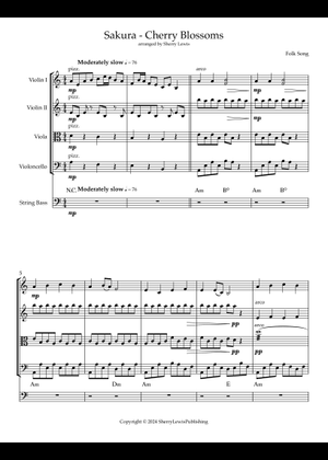 Play Official version of Sakura, Sakura Sheet Music by Misc