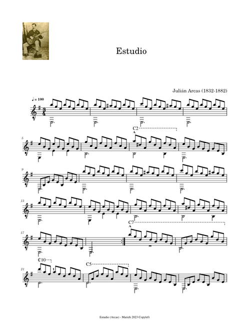 Estudio – Julián Arcas (1832-1882)