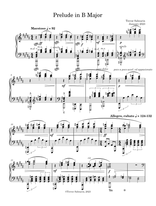 Prelude in B Major