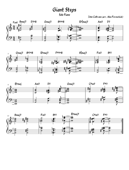 Giant Steps - Solo Piano