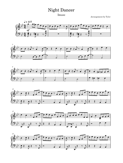 NIGHT DANCER – imase easy arrangement 初級