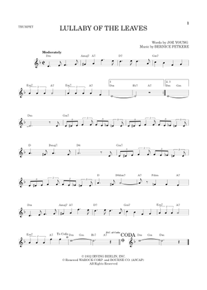 Play Official version of Lullaby Of The Leaves Sheet Music by Joe