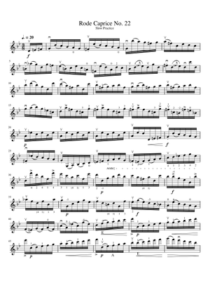 Rode No. 22 Sheet Music for Violin (Solo) | MuseScore.com