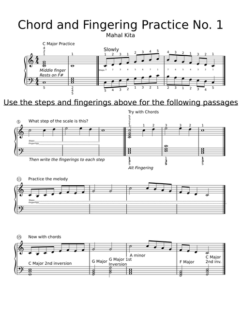 Piano Playing Practice No. 1