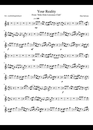 Play Official version of Your reality Sheet Music by Dan Salvato for ...