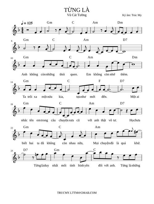 TỪNG LÀ - VŨ CÁT TƯỜNG