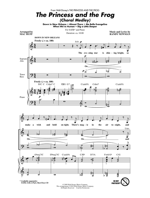 The Princess And The Frog (Choral Medley) (Arr. Mac Huff) - Randy Newman (Choral, SATB)