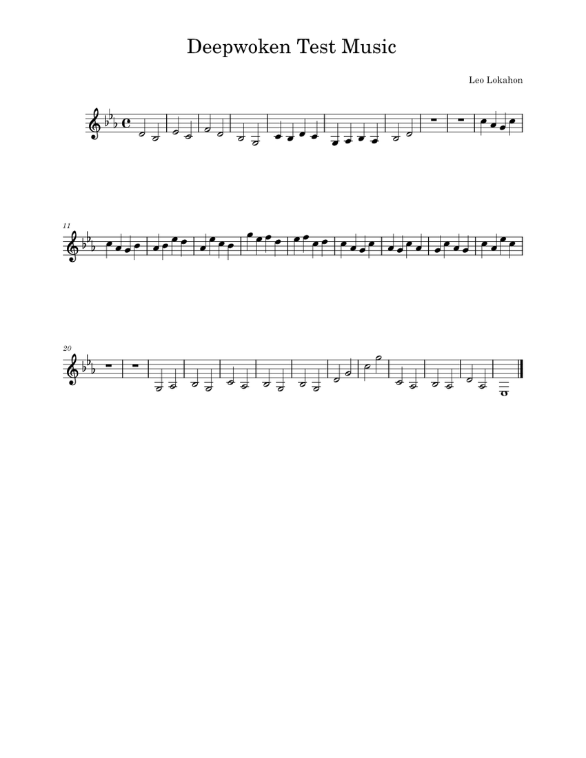 Deepwoken Test Music Sheet Music for Piano (Solo) easy | MuseScore.com