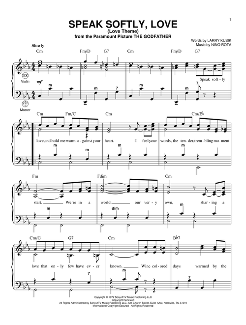 Speak Softly, Love (Love Theme) - Andy Williams (Accordion)