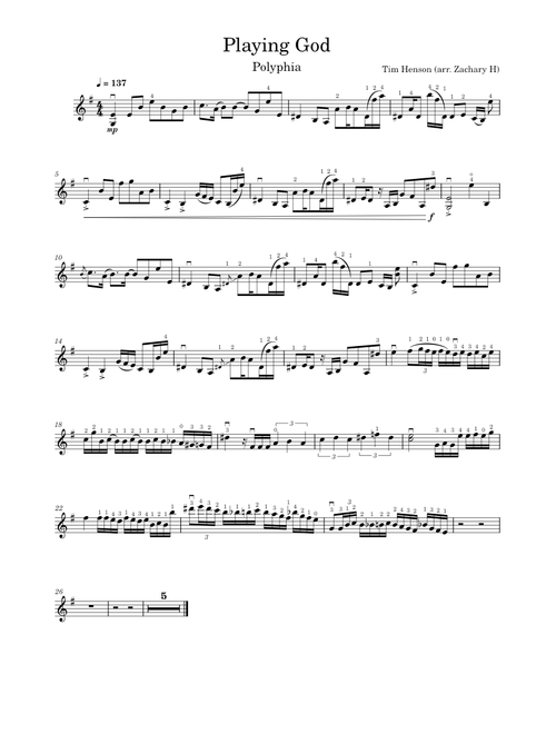 Playing God – Polyphia (Violin)