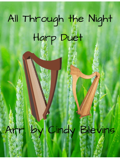 All Through the Night, for Harp Duet (Arr. Cindy Blevins) - Welsh (Instrumental Duet)