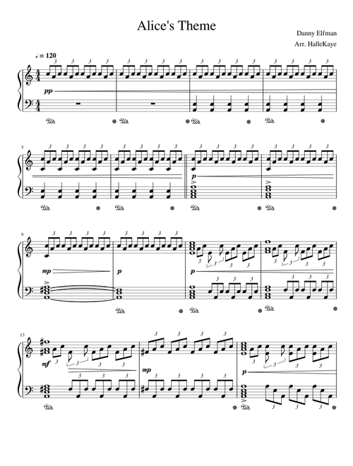 Alice's Theme - Piano Solo