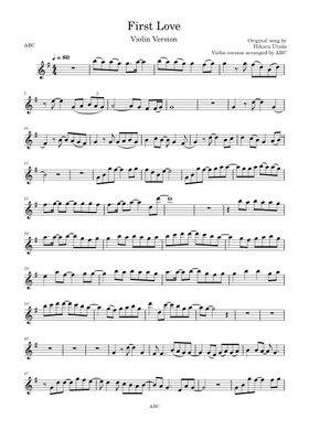 Free First Love by Utada Hikaru sheet music | Download PDF or
