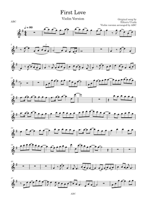 Utada Hikaru - First Love (advanced piano solo) Sheet Music for