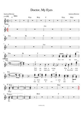 Free Jackson Browne sheet music | Download PDF or print on Free Jackson Browne sheet music | Download PDF or print on