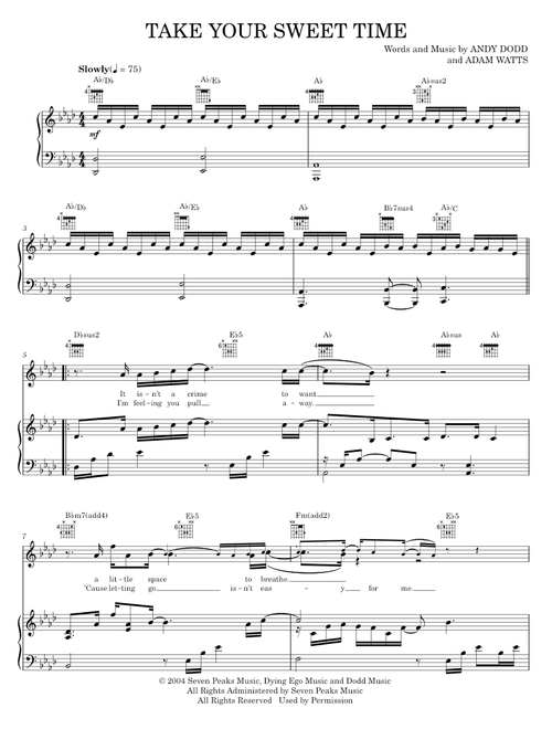 Take your sweet time - Jesse McCartney (Piano-Vocal-Guitar)