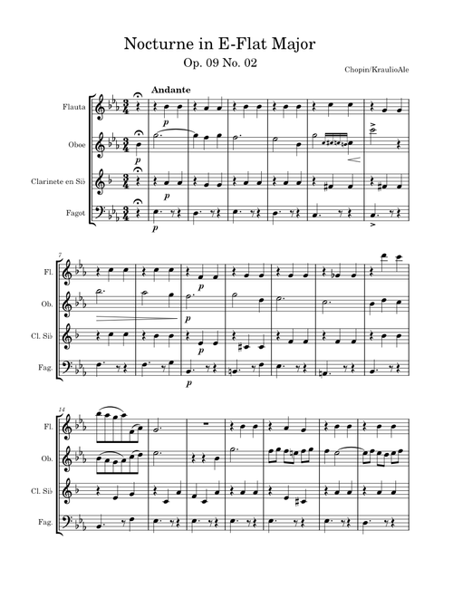 Nocturne In Eb Major, Op. 9, No. 2 – Frédéric Chopin