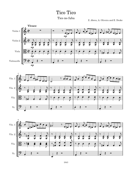 Tico-Tico no Fubá – Zequinha de Abreu