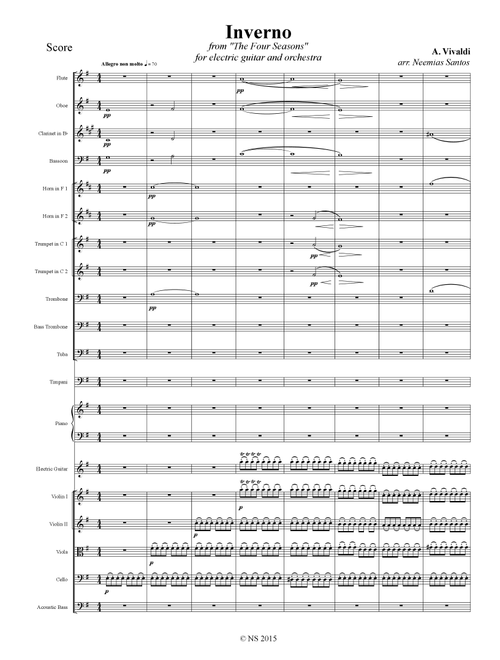 Winter (from the Four Seasons) (Arr. Neemias Santos) - A. Vivaldi (Full Orchestra)
