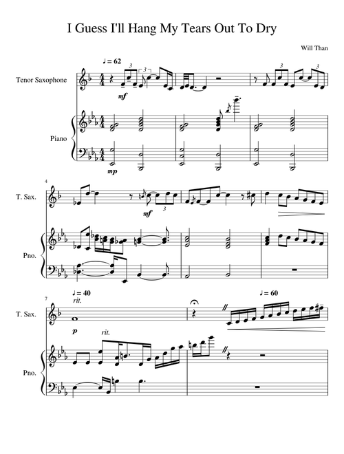 I Guess I'll Hang My Tears Out To Dry - Dexter Gordon