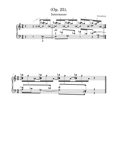 Piano Suite, op.25 – Arnold Schoenberg