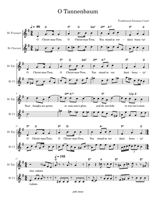 O Tannembaum Trumpet-clar. cuet