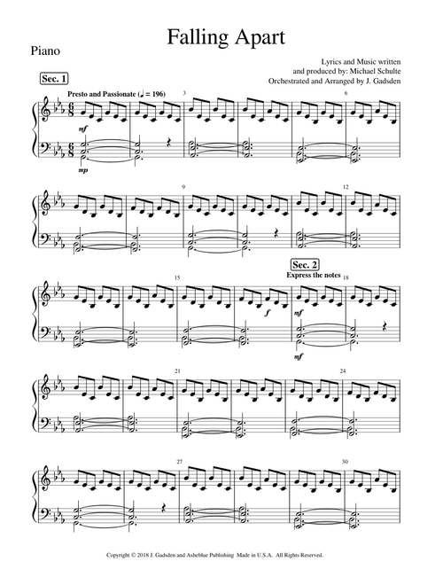 Falling Apart - Piano Arrangement