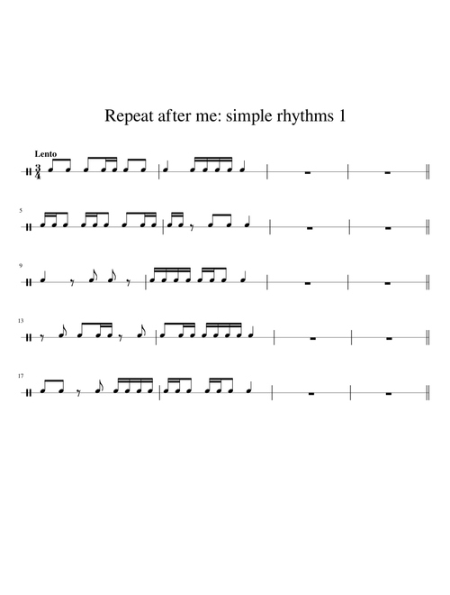 Repeat after me: simple rhythms 1