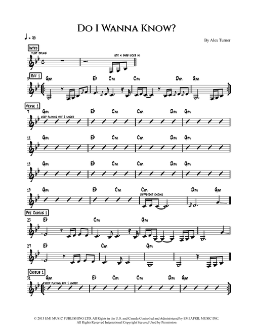 Do I Wanna Know? (Arr. Lef Germenlis) - Arctic Monkeys (Guitar Chords-Lyrics)