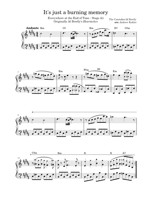It's Just A Burning Memory – The Caretaker (Piano)