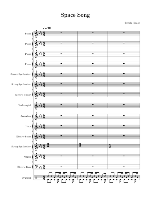 Space Song - Full Transcription