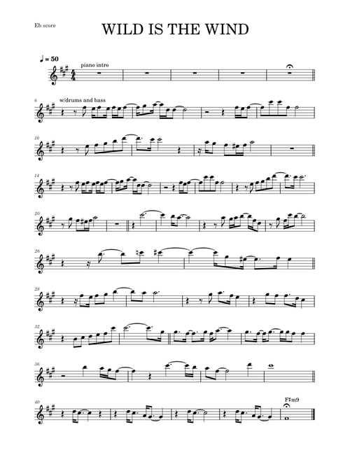 Wild is the Wind – Nina Simone (ALTO SAX)